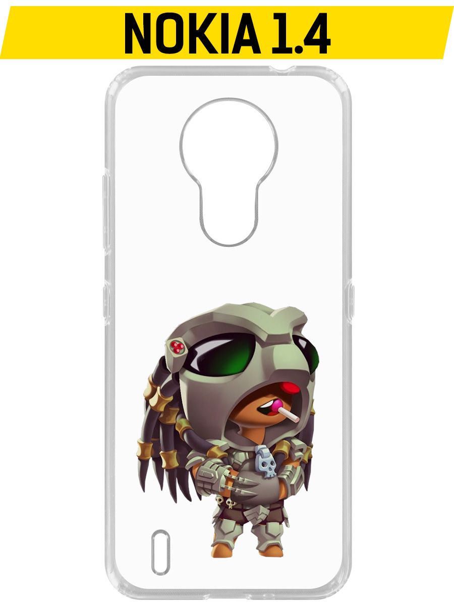 

Чехол-накладка Krutoff Clear Case Brawl Stars-Леон Хищник для Nokia 1.4, Прозрачный