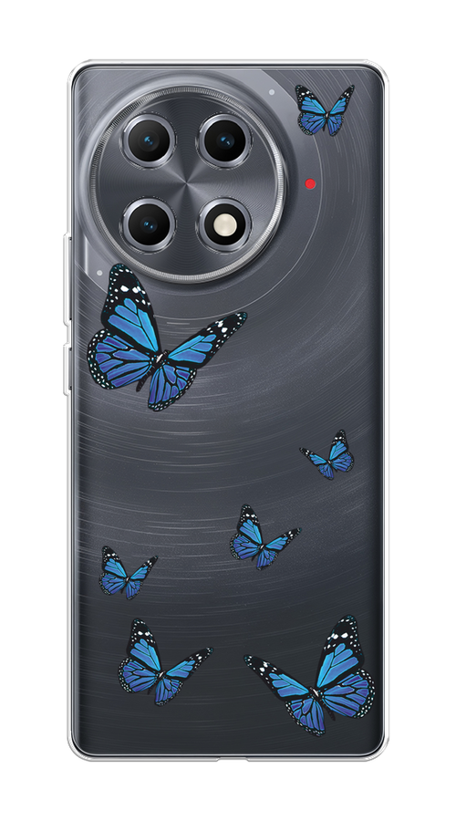 

Чехол на Tecno Camon 30S "Blue butterflies", Синий;черный, 309650-1