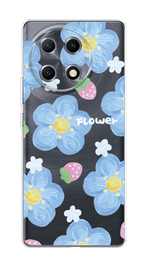 

Чехол на Tecno Camon 30S "Цветы и клубники", Прозрачный;голубой;белый, 309650-1