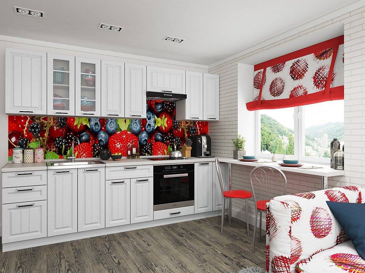 

Vivat Кухня Прага-02 Белое дерево/Белый 2140*2800*600