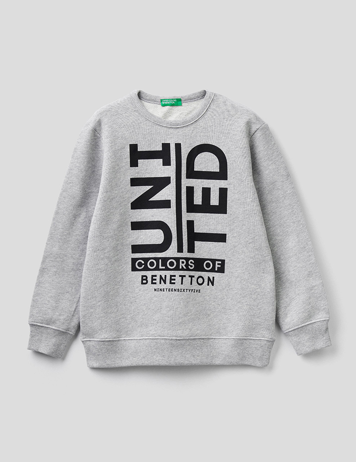 

Свитшот для мальчиков Benetton цв. серый р.128, 21A_3J68C15B6