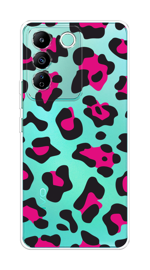 

Чехол на Vivo T2 4G "Pink cow spots", Черный;розовый, 269550-1