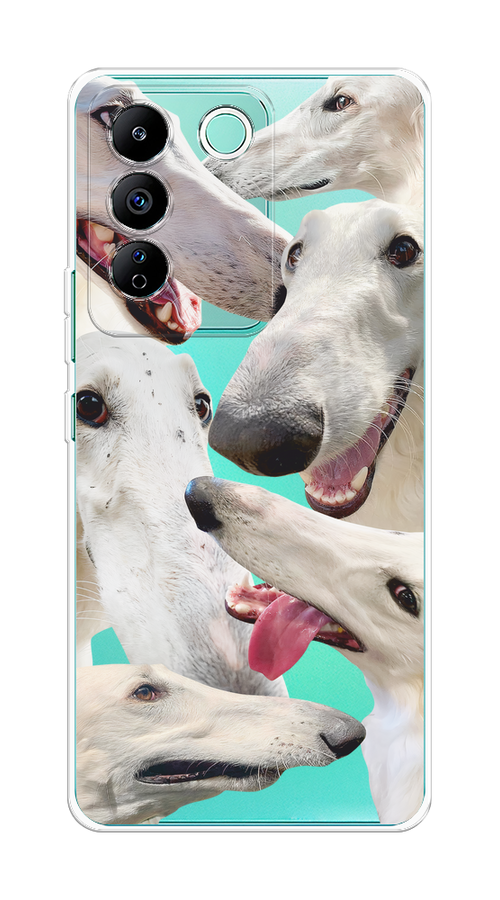 

Чехол на Vivo T2 4G "Собака с длинным носом", Белый;бежевый;розовый, 269550-1