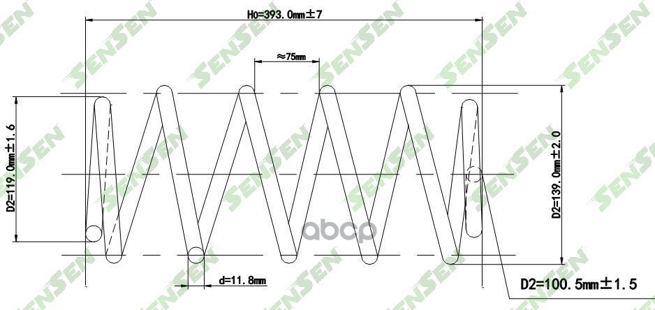 

Пружина Подвески Задней Ford Mondeo Iii 00-, Monde Sensen SCP10105
