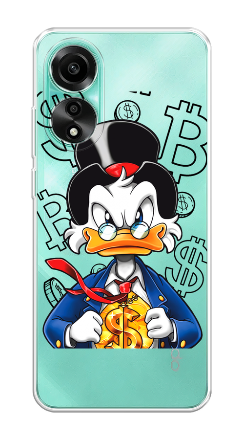 

Чехол на Oppo A78 4G "Scrooge Goldman", Черный;белый;синий, 2514750-1