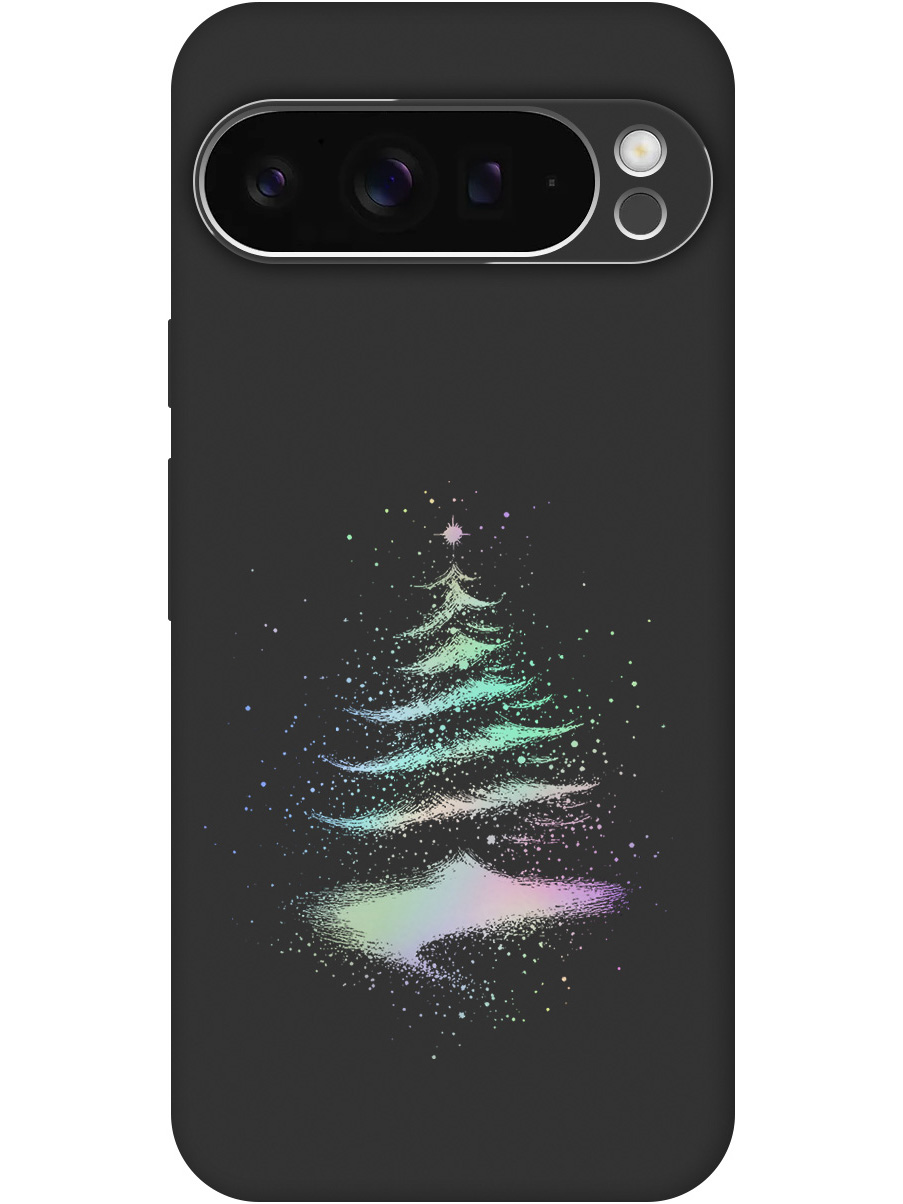 

Силиконовый чехол на Google Pixel 9 pro с принтом "Елочка" матовый черный, Черный;серебристый, 784810341
