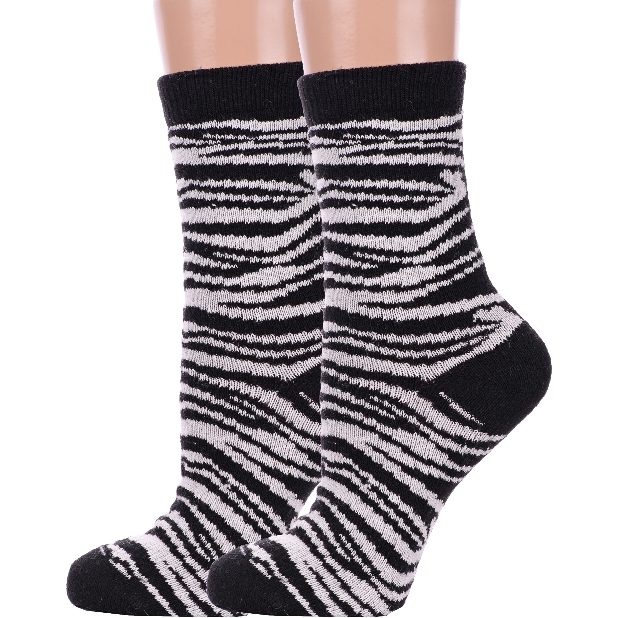 Комплект носков женских Hobby Line 2-Нжа6203-3 черный; белый 36-40, 2 пары