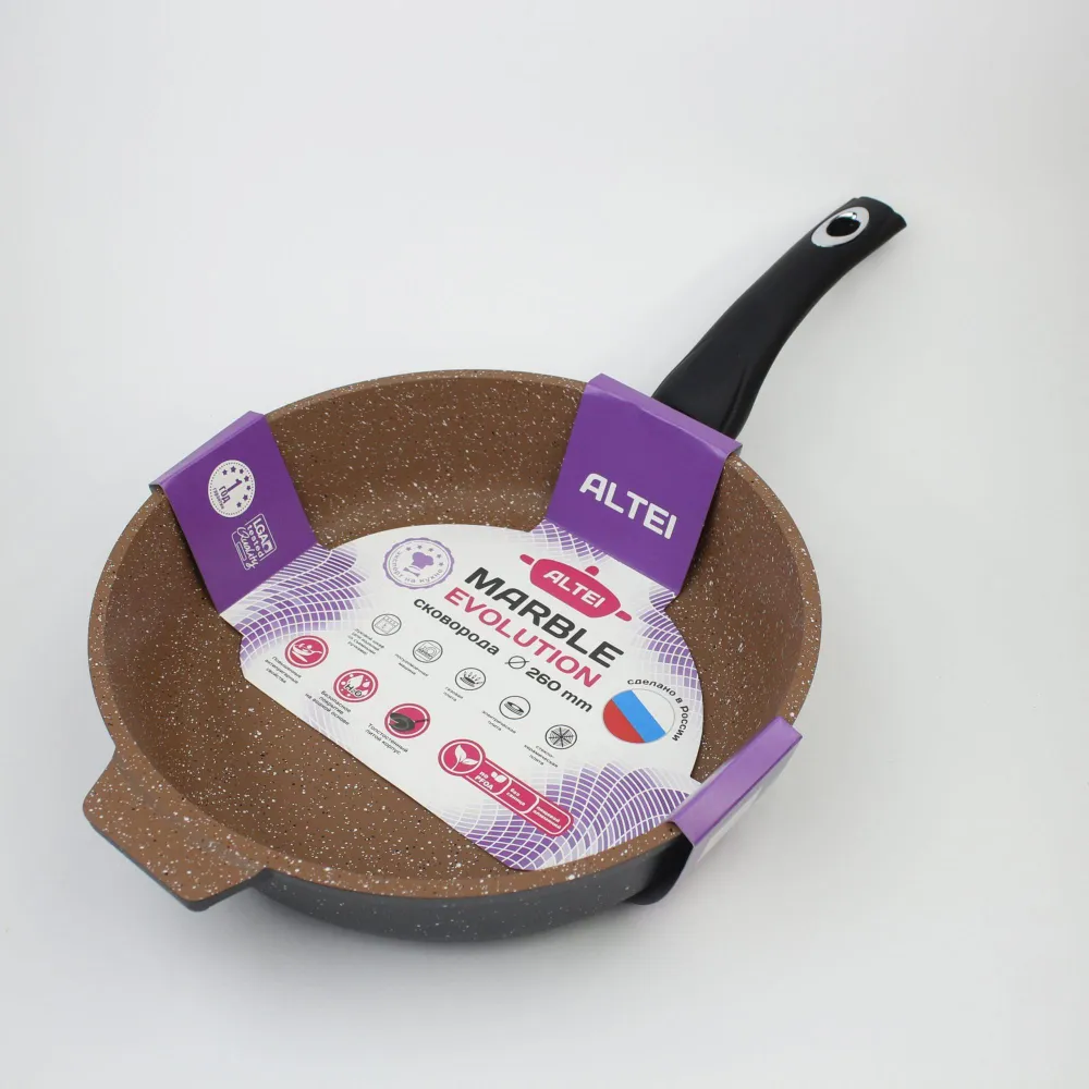 Сковорода АЛТЕЙ 240 мм АП Marble evolution brown 02-2431-200