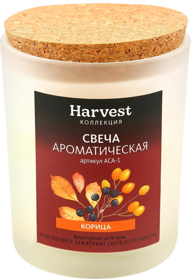 

Свеча ароматическая HomeСlub Harvest в стеклянной банке корица