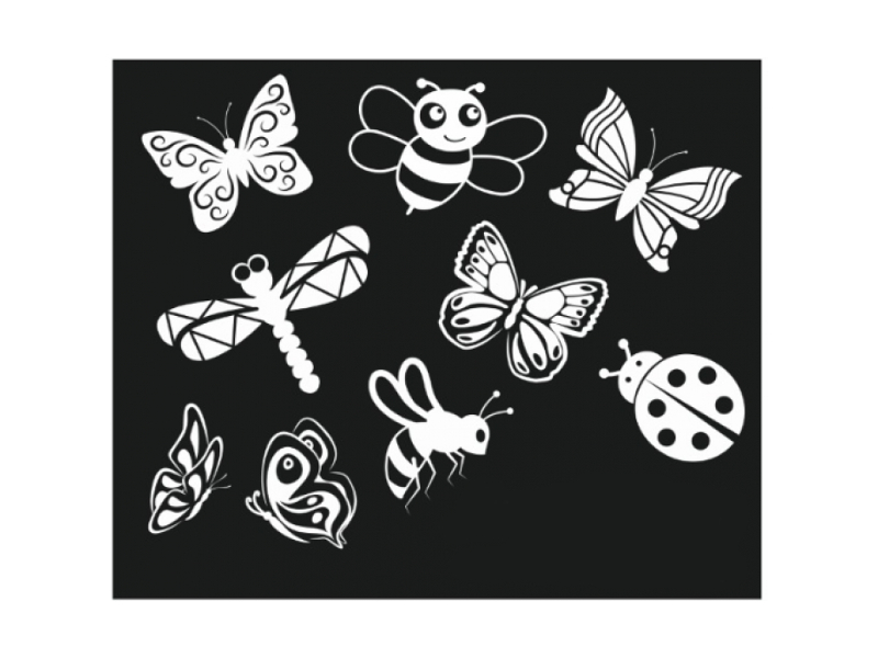 

Трафарет Люми-Зуми Насекомые 10x12cm Black ЛЗ-ТН, Насекомые ЛЗ-ТН