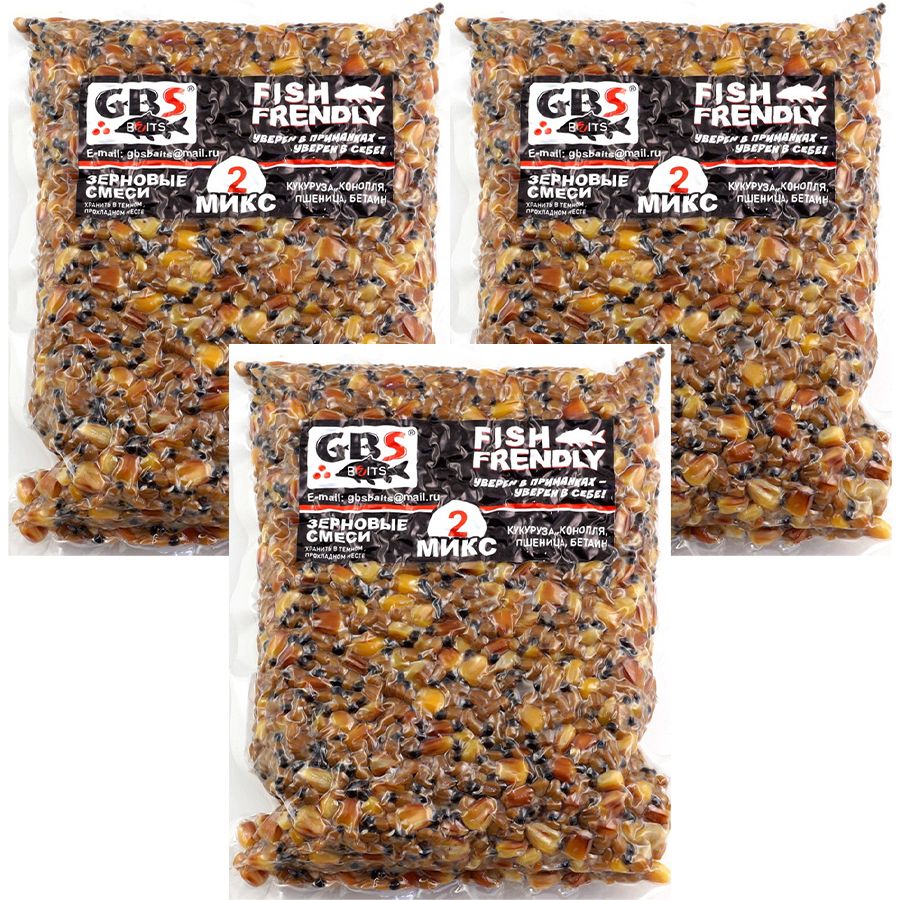 

Зерновая смесь GBS BaITS mix2 3 кг, Зерновая смесь mix2