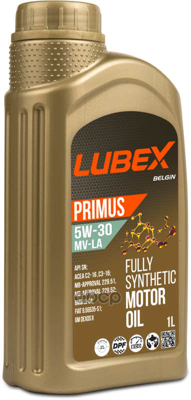фото Lubex масло моторное primus mv-la 5w-30 1l