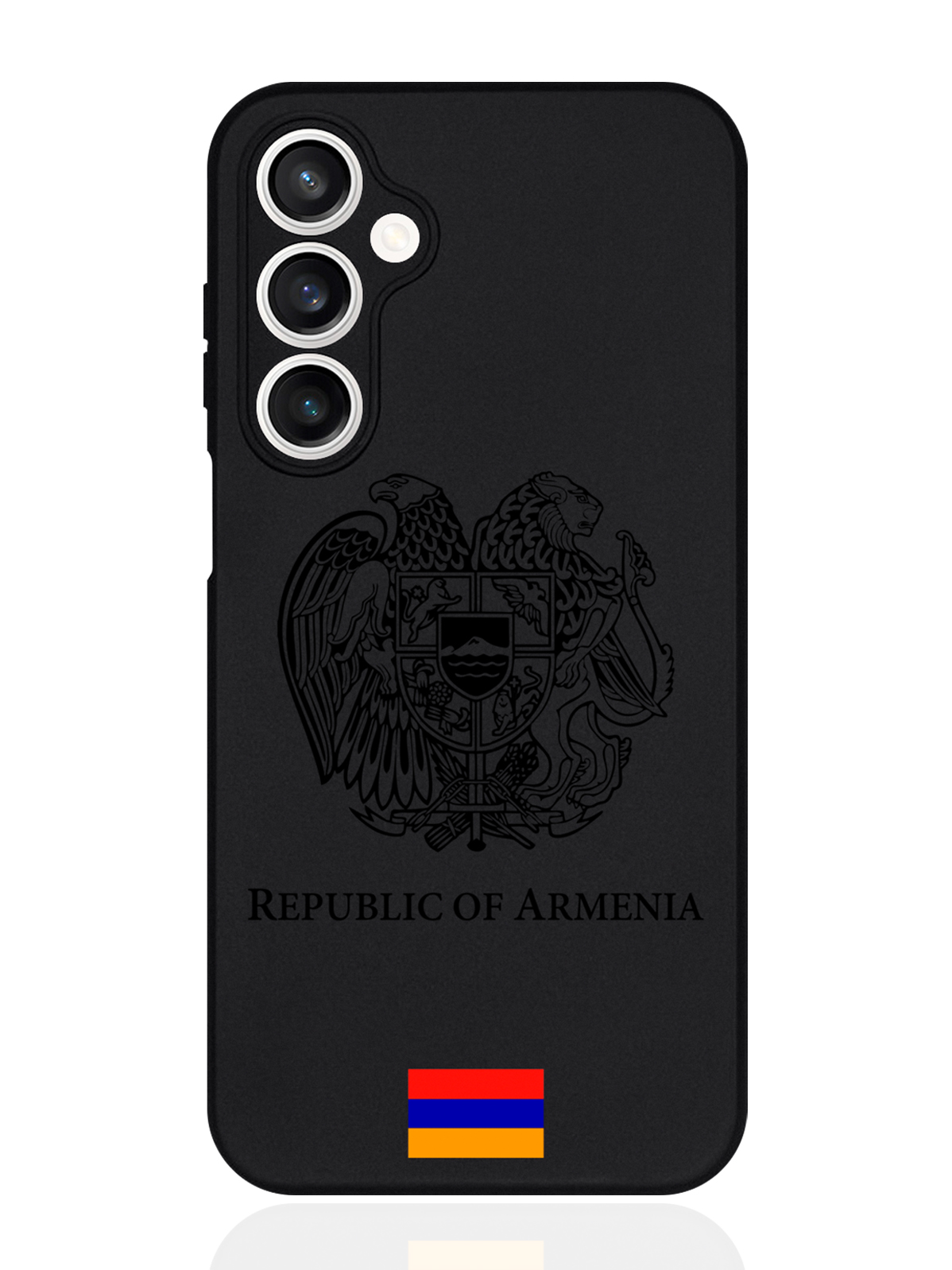 

Чехол для смартфона Samsung S23Fe Черный лаковый Герб Армении, Samsung