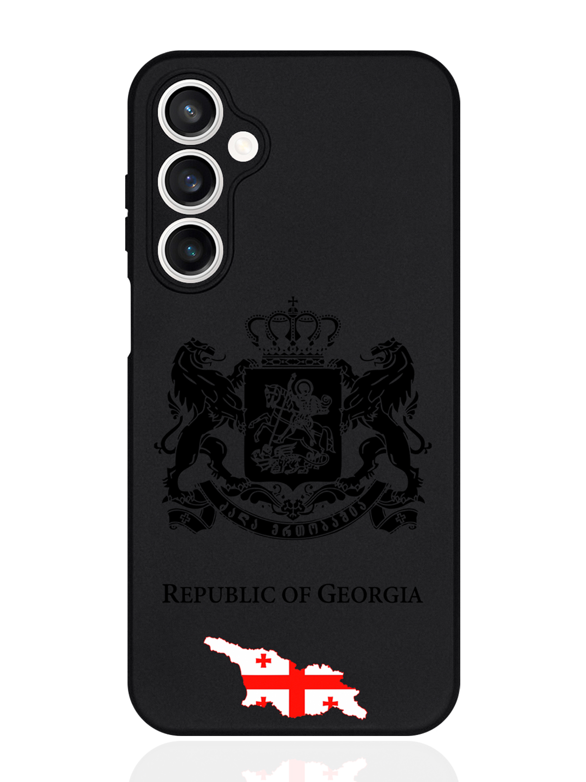 

Чехол для смартфона Samsung S23Fe Черный лаковый Герб Грузии, Samsung