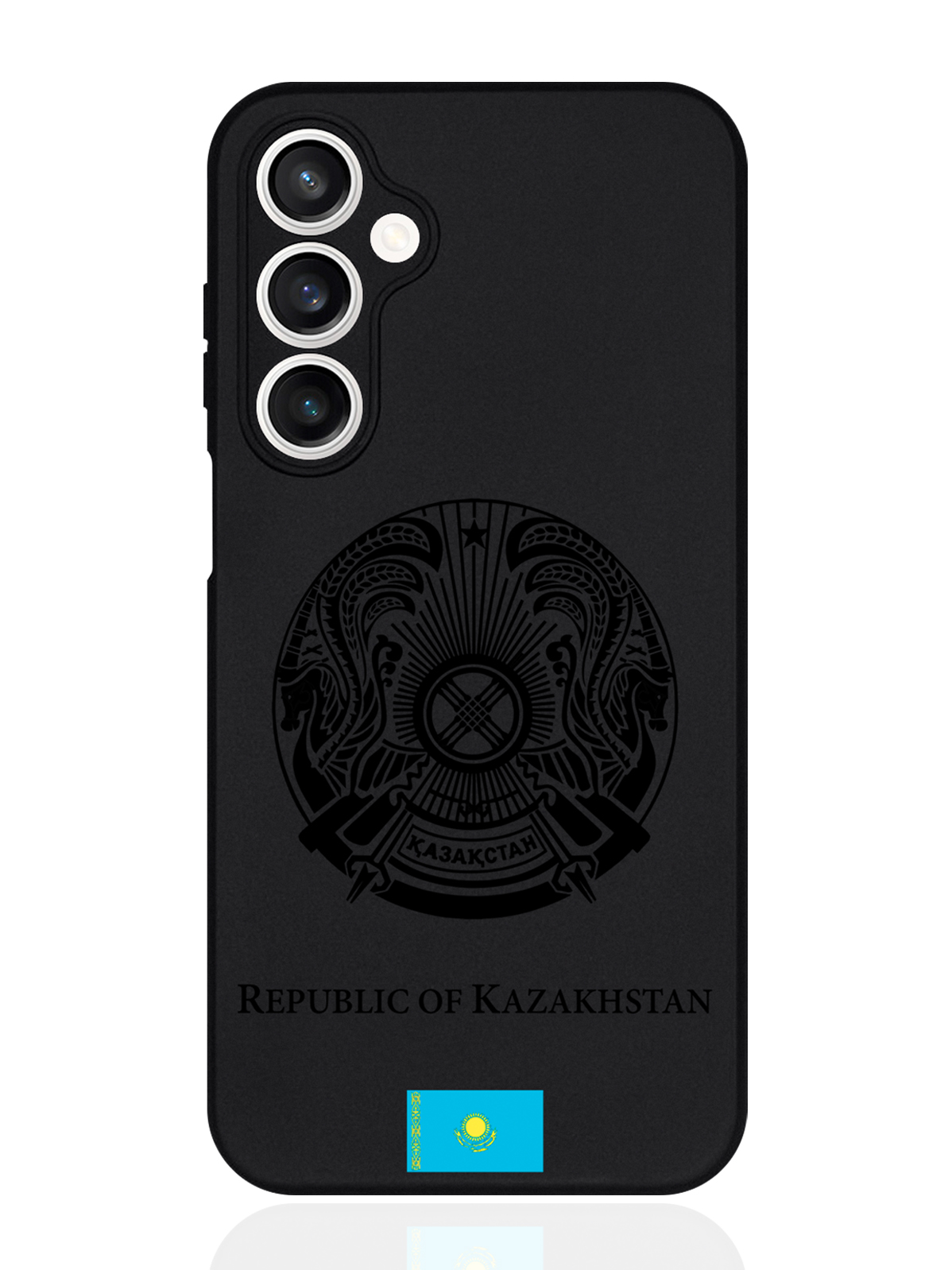 

Чехол для смартфона Samsung S23Fe Черный лаковый Герб Казахстана, Samsung