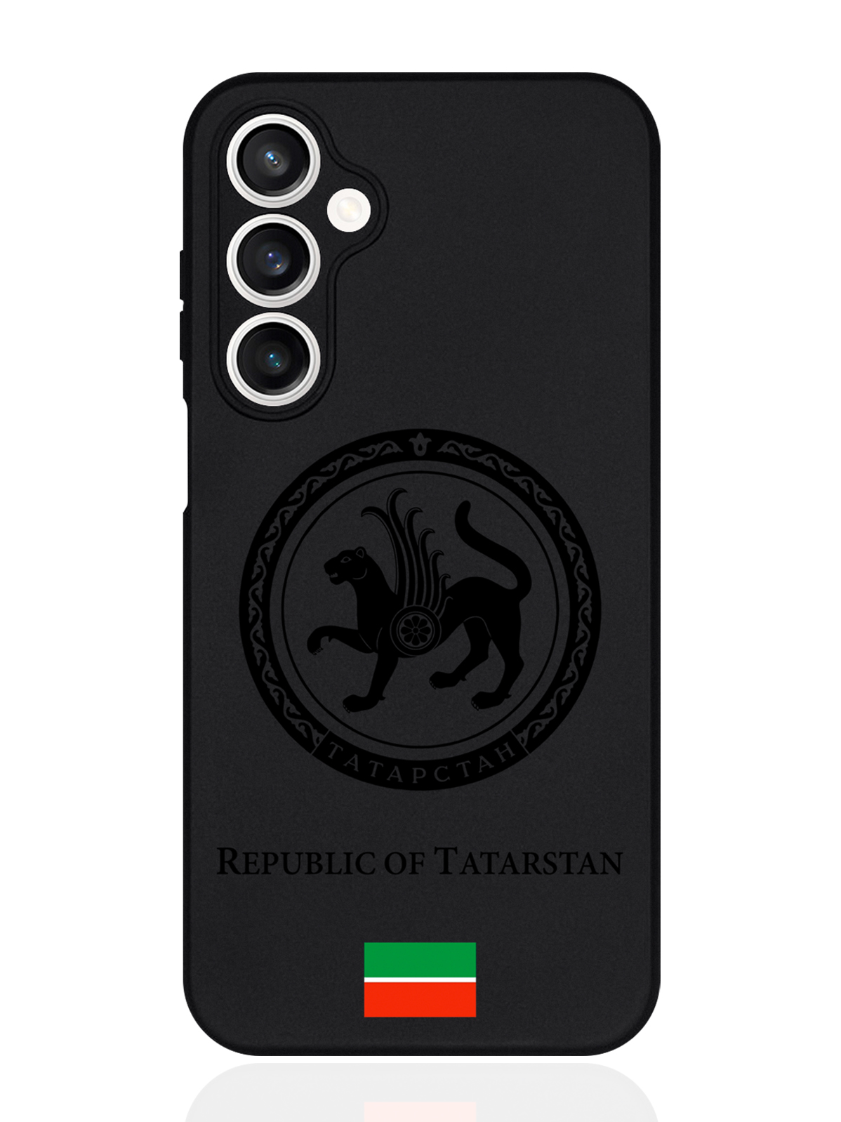 

Чехол для смартфона Samsung S23Fe Черный лаковый Герб Татарстана, Samsung