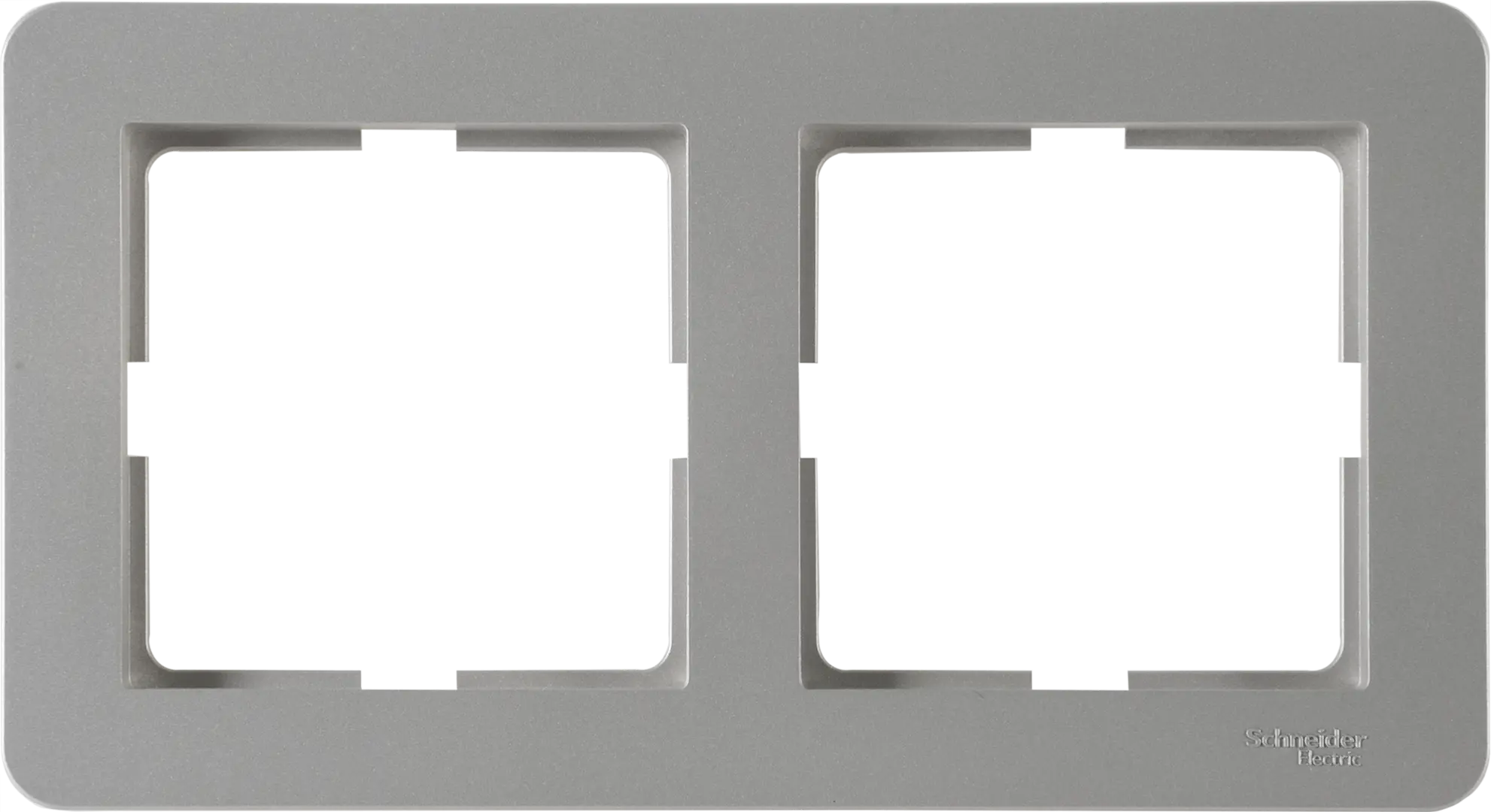 Рамка для розеток и выключателей Schneider Electric W59 Deco 2 поста, цвет платина лицевая панель для двух сенсорных выключателей и розетки 2 клавиши livolo bb c7 c1 c1 sr 11