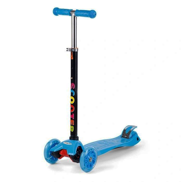 фото Самокат трехколесный scooter со светящимися колесами синий а1092118
