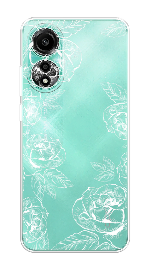 

Чехол на Oppo A78 4G "Розы графика", Черный;серый, 2514750-1