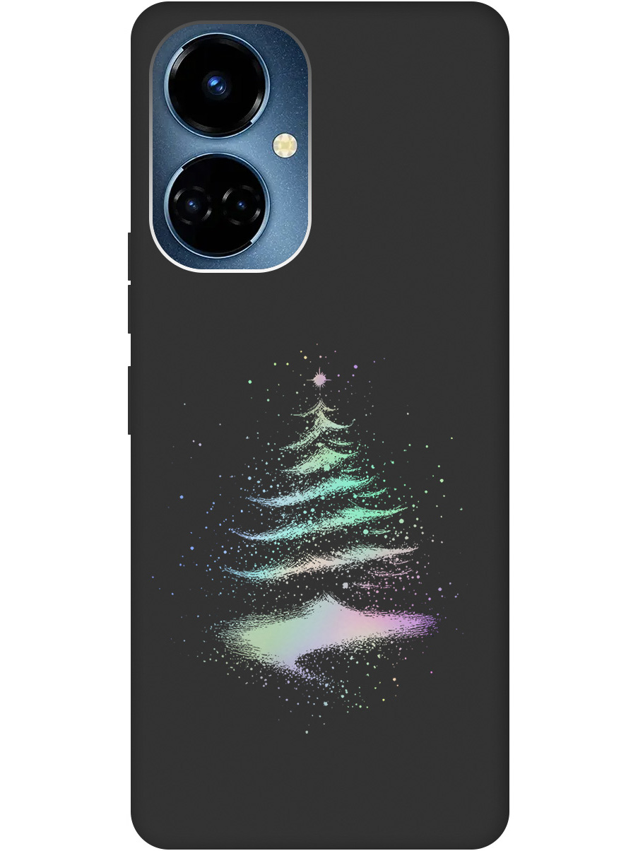

Силиконовый чехол на Tecno Camon 19 / 19 Pro с принтом "Елочка" матовый черный, Черный;серебристый, 778675841