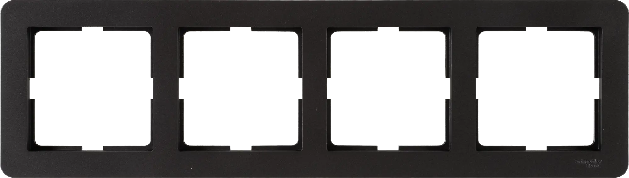 Рамка для розеток и выключателей Schneider Electric W59 Deco 4 поста, цвет графит лицевая панель для двух сенсорных выключателей и розетки 2 клавиши livolo bb c7 c1 c1 sr 11
