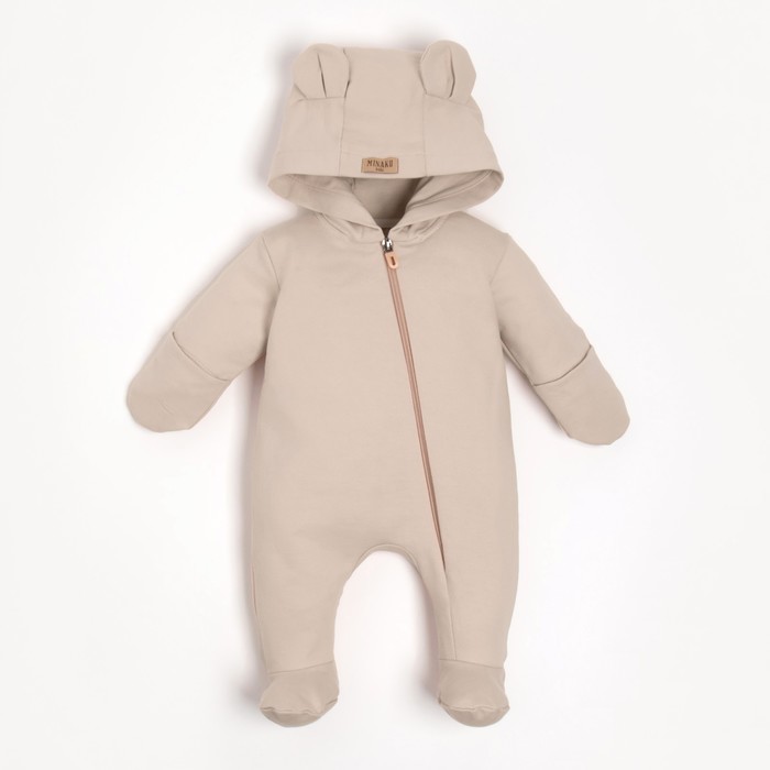 Комбинезон детский MINAKU Basic Line BABY, бежевый, 86