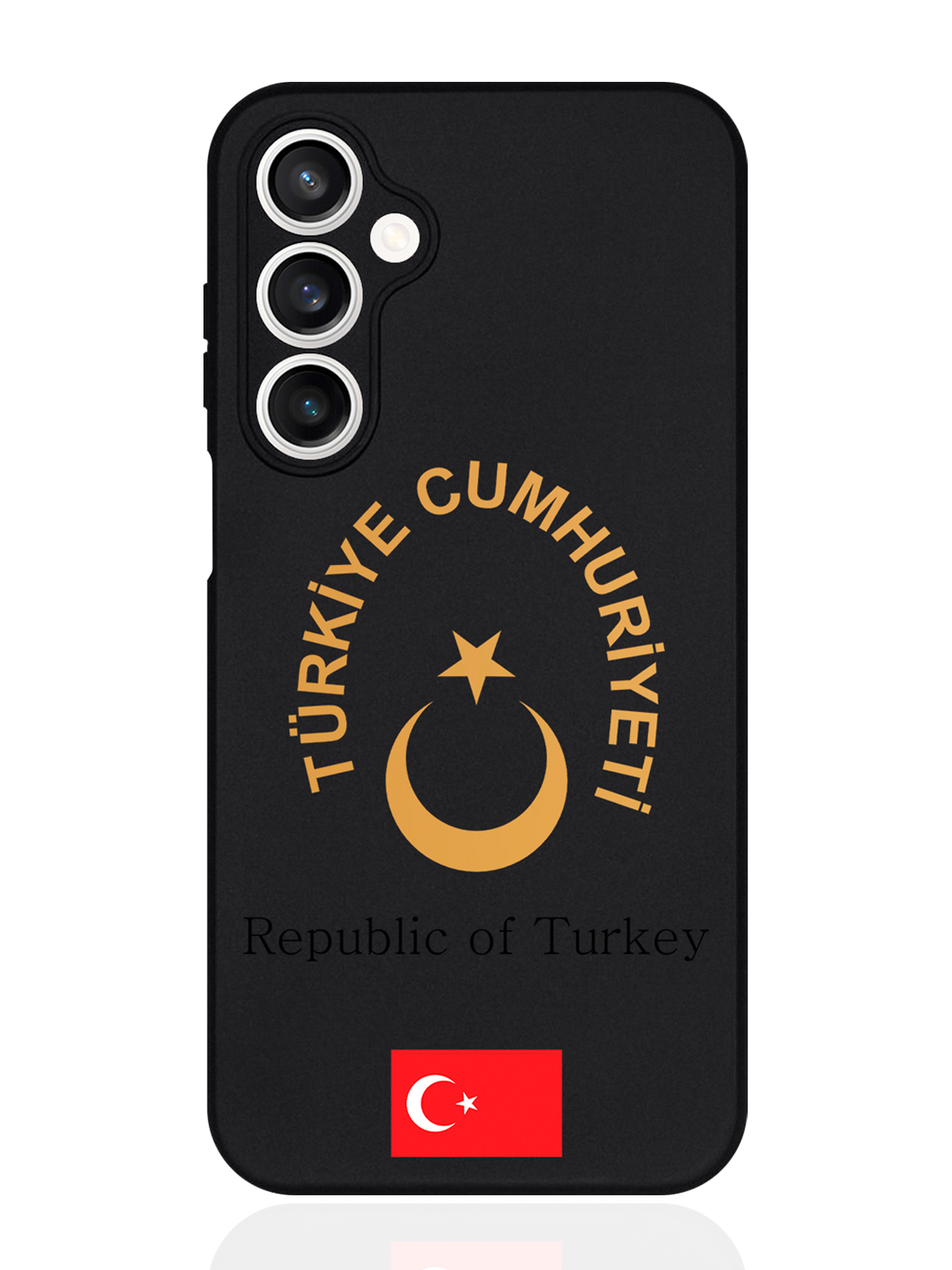 

Чехол для смартфона Samsung S23Fe Золотой Герб Турции, Черный, Samsung