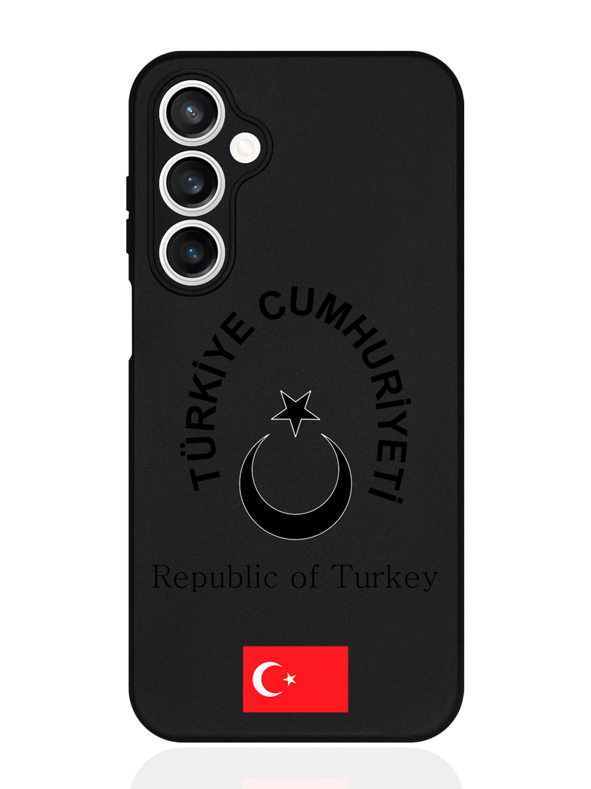 

Чехол для смартфона Samsung S23Fe Черный лаковый Герб Турции, Samsung
