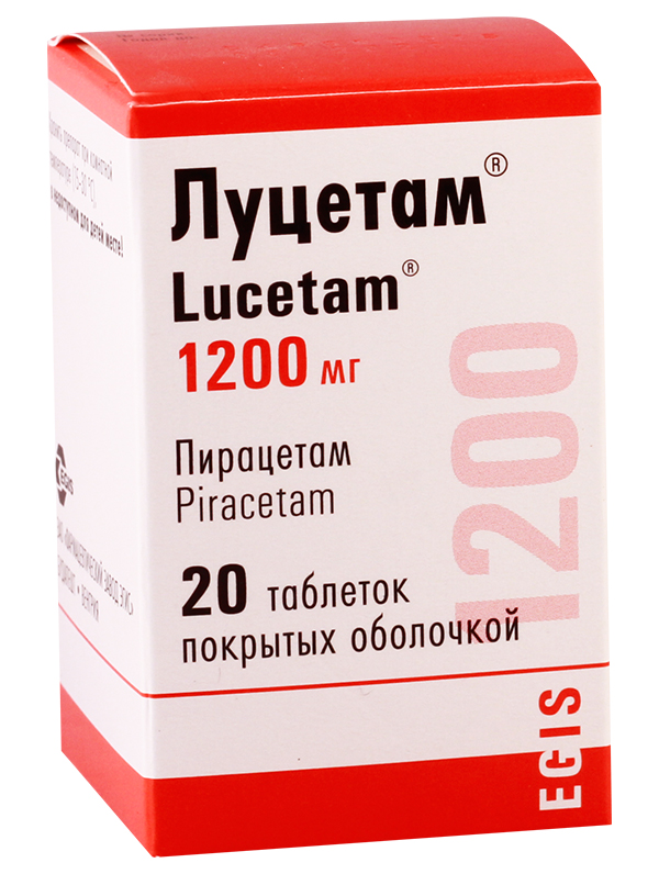 Луцетам таблетки 1200 мг 20 шт., EGIS Pharmaceuticals  - купить