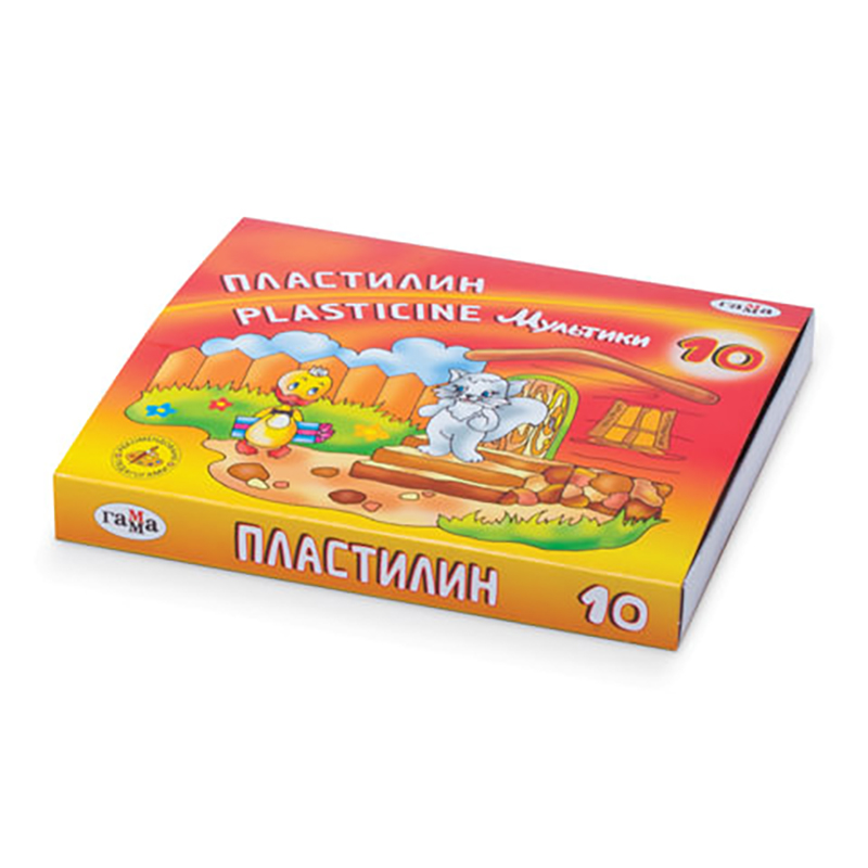 

Пластилин классический ГАММА Мультики, 10 цв, 200 г, со стеком, 280017/281017, plasticine-s-57