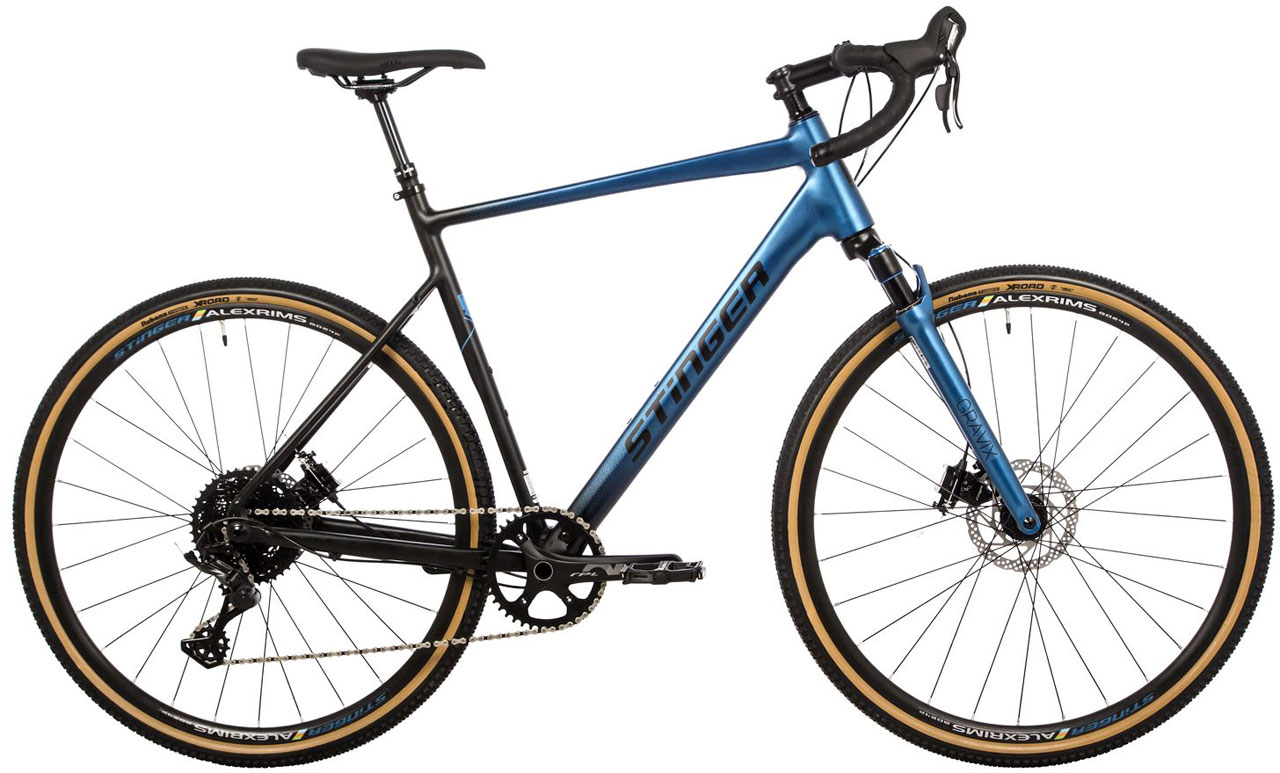 Велосипед STINGER Gravix EVO 700C 2023 Цвет синий Размер 530мм