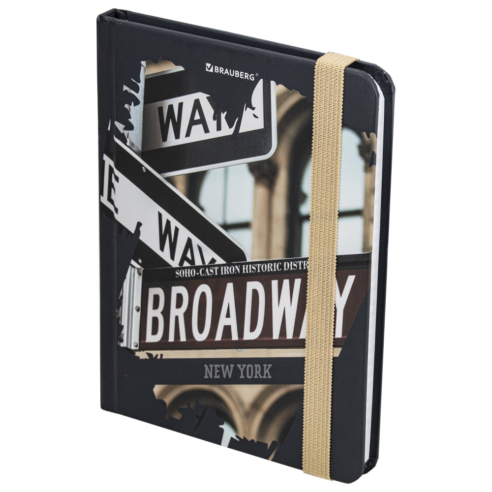 

Набор из 6 шт, Блокнот Brauberg Broadway с резинкой в клетку 96 л., А6 (109х148 мм)