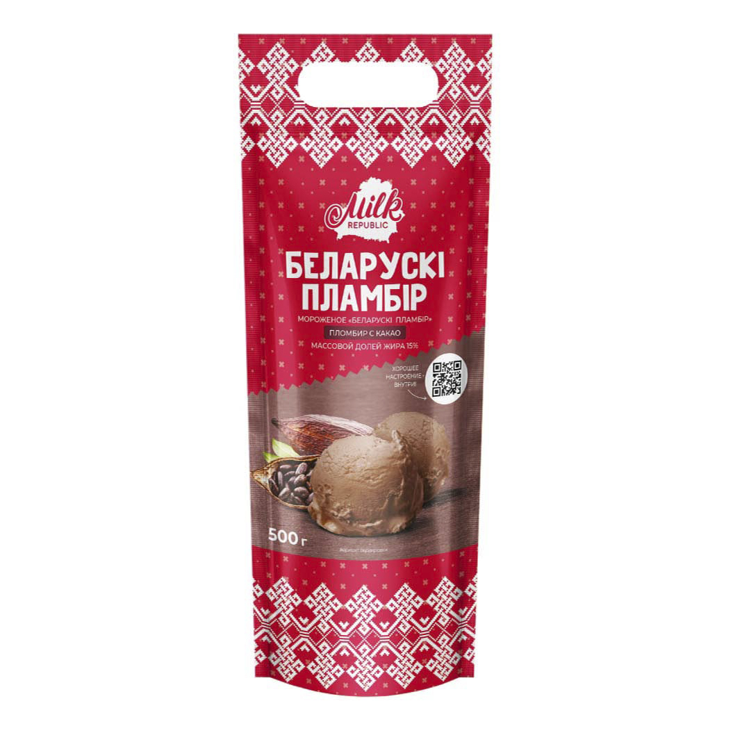 

Мороженое пломбир Белорусский пломбир с какао БЗМЖ 500 г