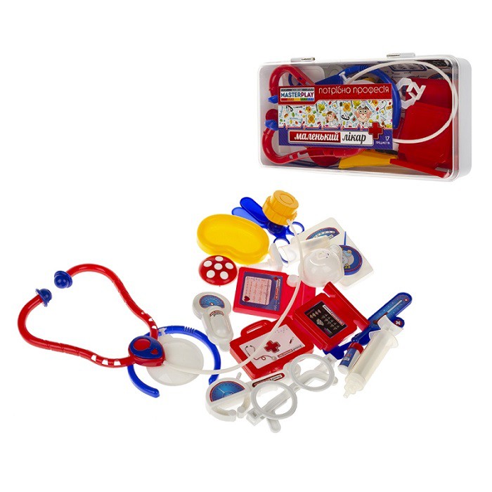 фото Детский набор colorplast маленький доктор в чемодане, 17 предметов