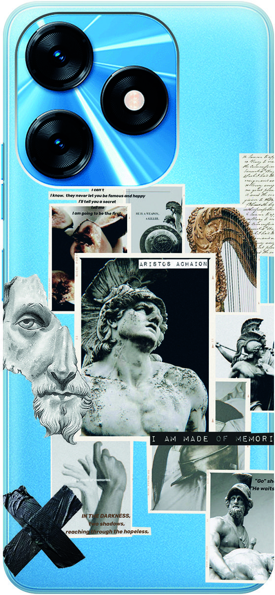 

Чехол на Tecno Spark 10 с 3D принтом "Antique Stickers" прозрачный, Прозрачный;белый, 159543