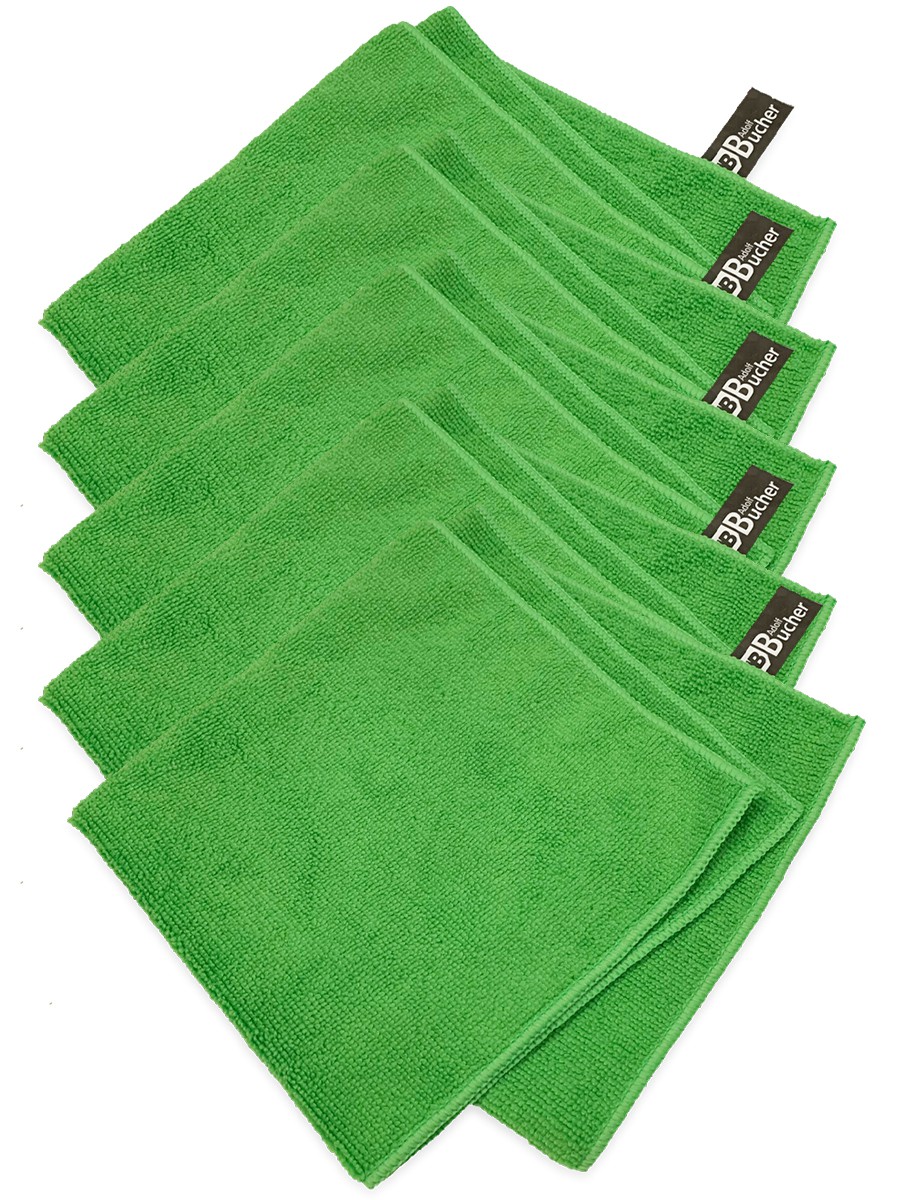 фото Набор салфеток из микрофибры classic 40х40 см, 250 г, зеленый, 5 шт/уп, adolf bucher