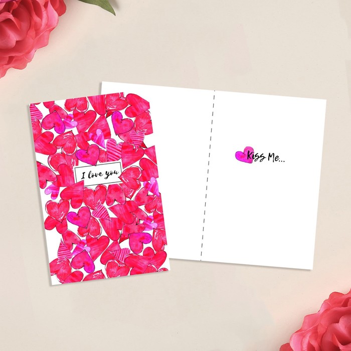 

Открытка Дарите Счастье Love 12 х 18 см 10 шт, Розовый