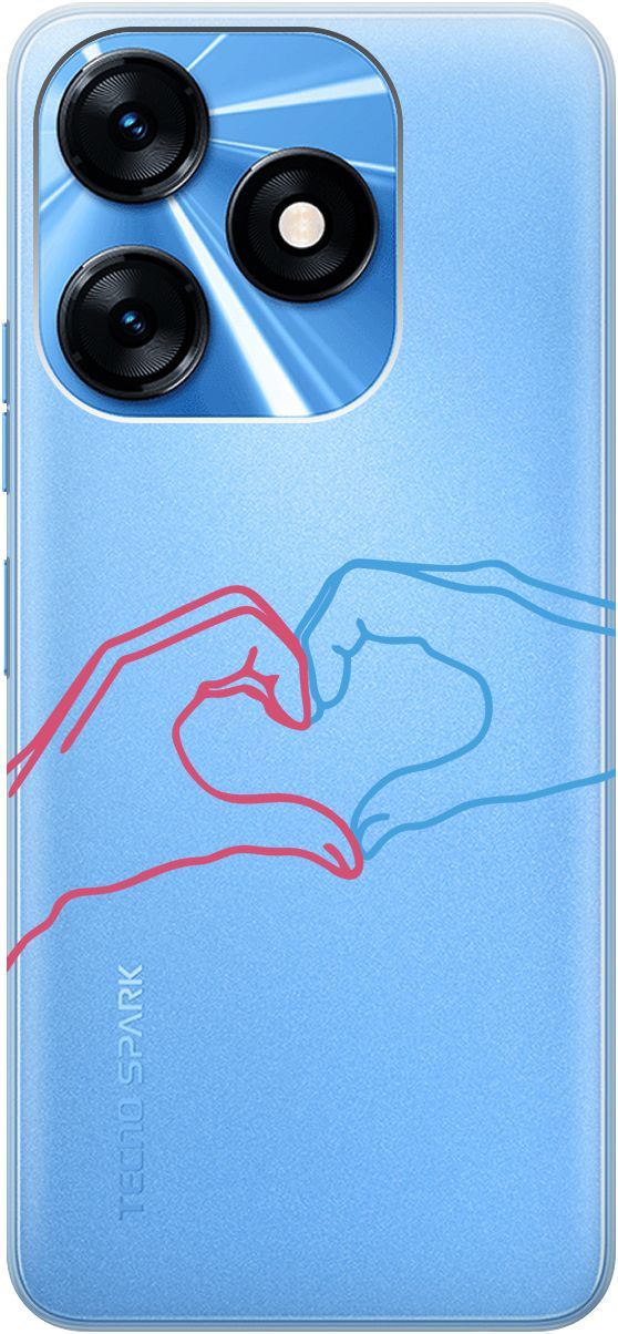 

Чехол на Tecno Spark 10 с 3D принтом "Fall in Love" прозрачный, Прозрачный;голубой, 159543