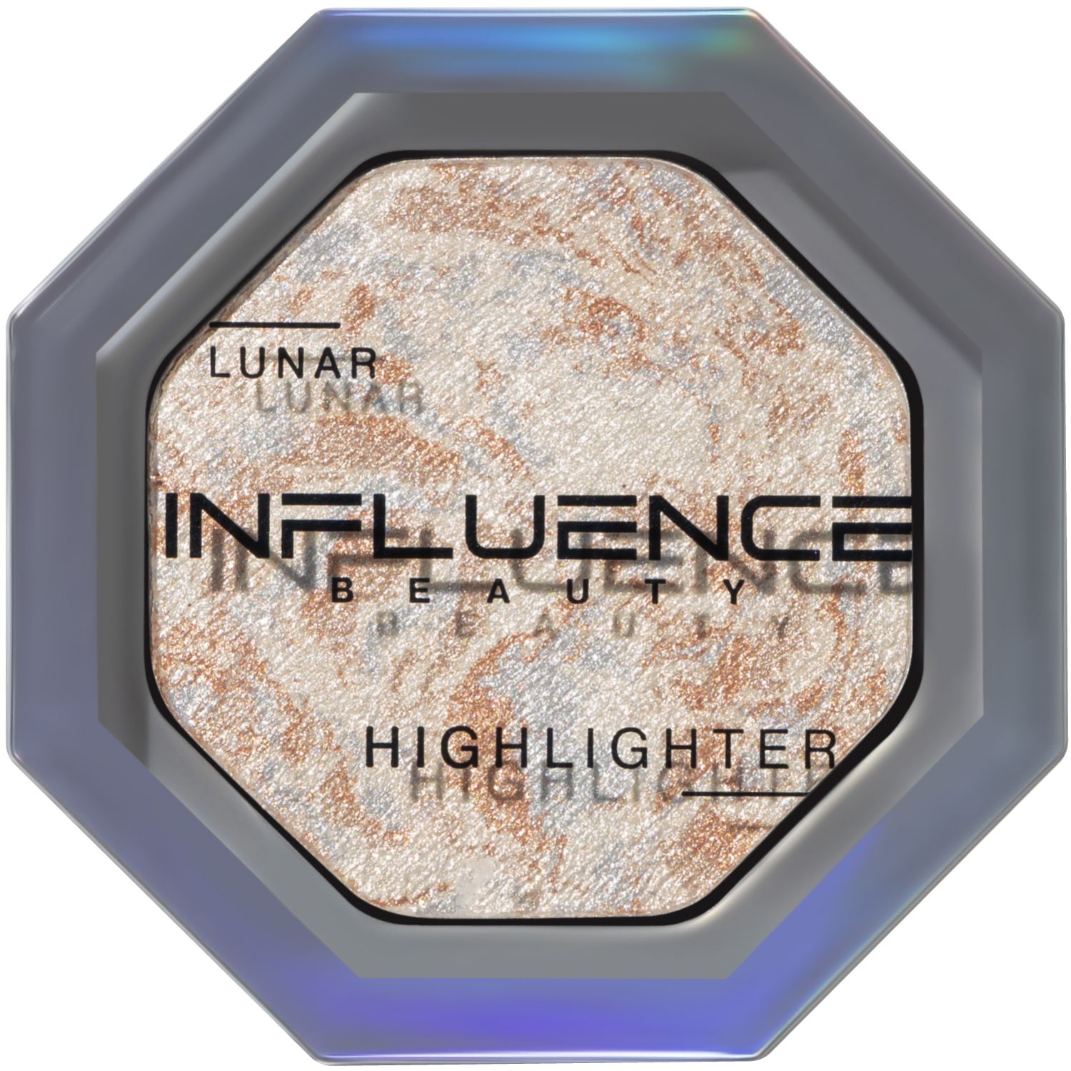 Хайлайтер Influence Beauty LUNAR , эффект деликатного сияния, серебряный, 4,8 г influence beauty палетка теней color algorithm 008 из 5 оттенков