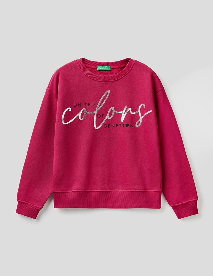 

Свитшот для девочек Benetton цв. фиолетовый р.140, 21A_3J68C15B9