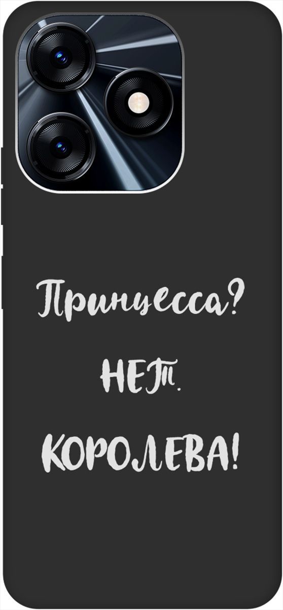 

Чехол на Tecno Spark 10 с 3D принтом "Princes W" черный, Черный;серый, 159544