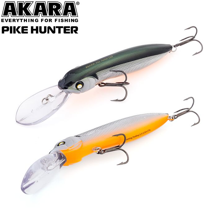 

Воблер Akara Pike Hunter 120F 27 гр 1 oz 4,7 in A23, Разноцветный, Pike Hunter