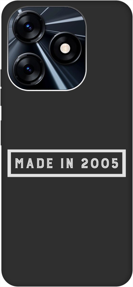

Матовый Soft Touch Чехол на Tecno Spark 10 с 3D принтом "2005 W" черный, Черный;белый, 159545
