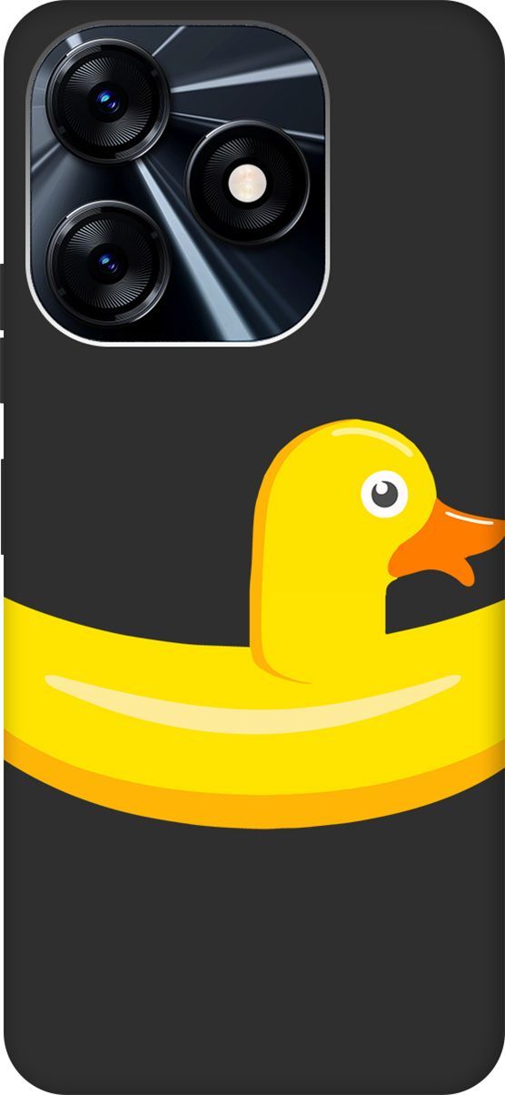 

Чехол на Tecno Spark 10 с 3D принтом "Duck Swim Ring" черный, Черный;белый, 159545