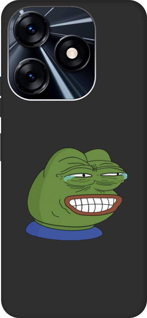 

Чехол на Tecno Spark 10 с 3D принтом "Pepe the Frog" черный, Черный;белый, 159545