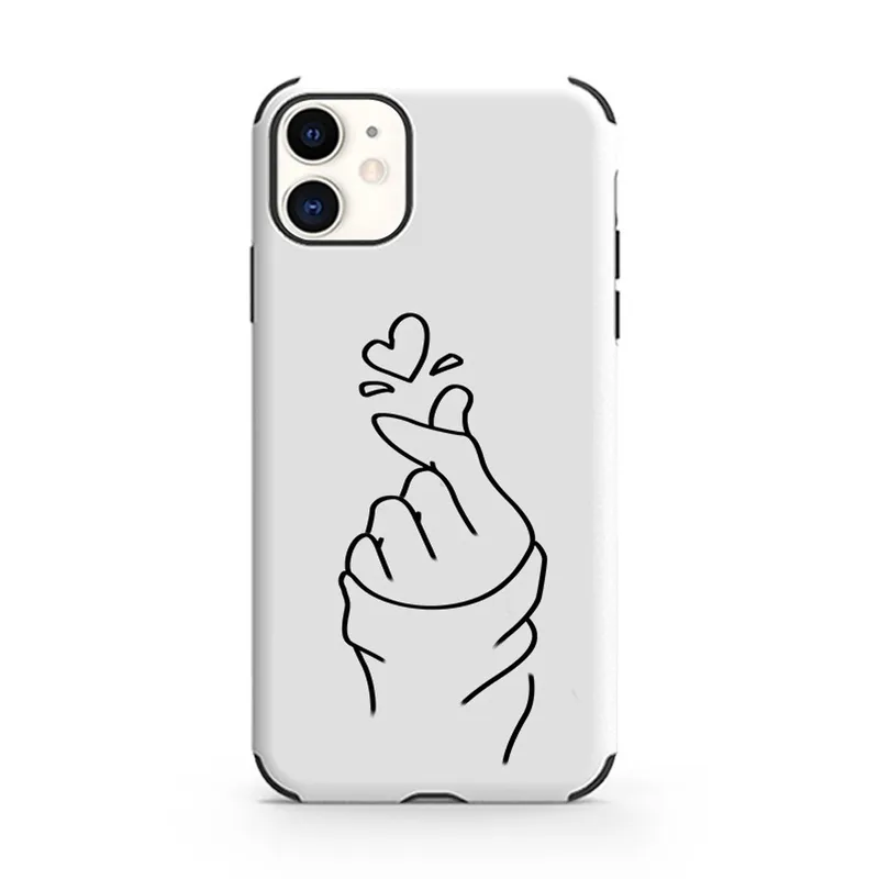 фото Чехол digital cover для iphone 11 pro "сердечко" белый