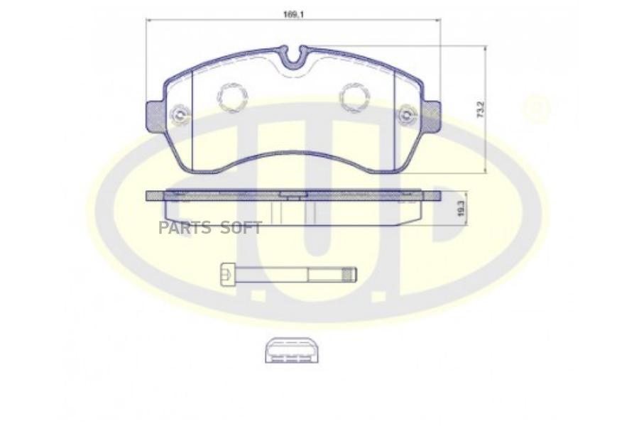 

Колодки тормозные передние mer sprinter 509cdi-518cdi. vw crafter 50 2.5tdi 06-