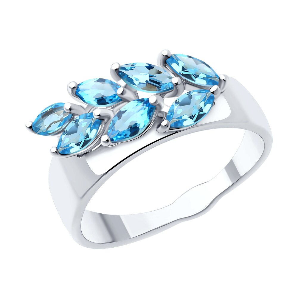 

Кольцо из серебра р. 18,5 SOKOLOV 92014589, топаз, 92014589