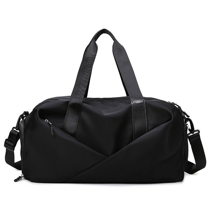

Сумка спортивная средняя для фитнеса и тренировок slim черная 23х45х26 см, Черный, slim22