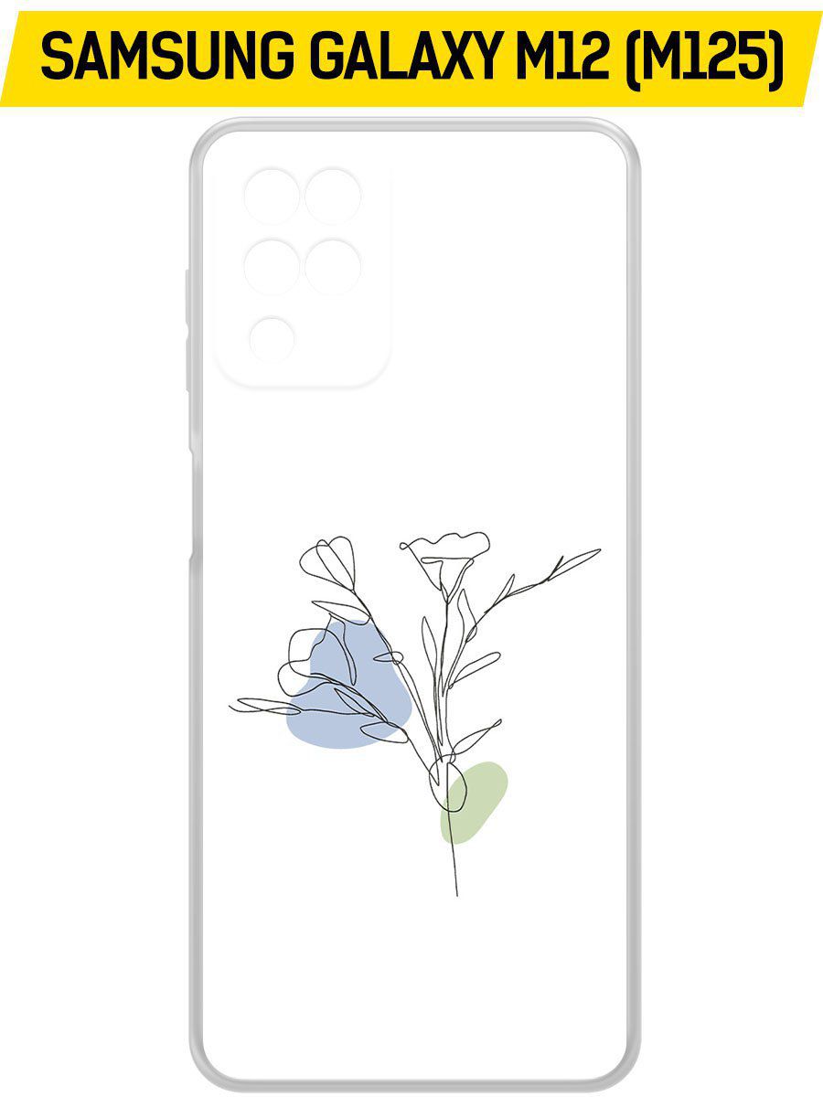 

Чехол-накладка Krutoff Clear Case Эустома для Samsung Galaxy M12 (M125), Прозрачный